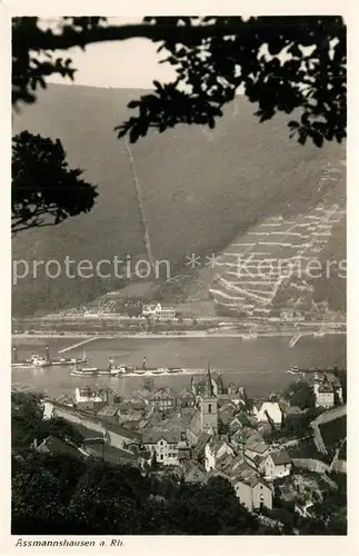 AK / Ansichtskarte Assmannshausen_Rhein Teilansicht Assmannshausen Rhein