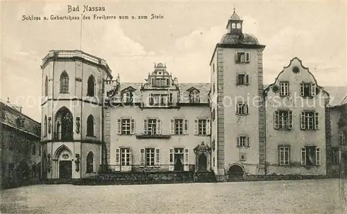 AK / Ansichtskarte Bad_Nassau Schloss und Geburtshaus des Freiherrn vom und zum Stein Bad_Nassau