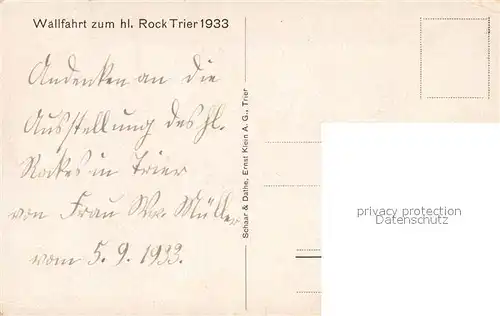 AK / Ansichtskarte Trier Der hl Rock im Dom  Trier