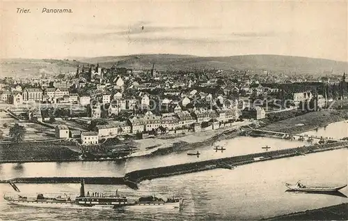 AK / Ansichtskarte Trier Panorama Moselpartie Trier