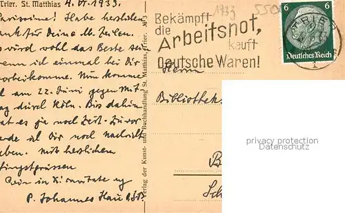 AK / Ansichtskarte Trier St Matthias Kirche Trier