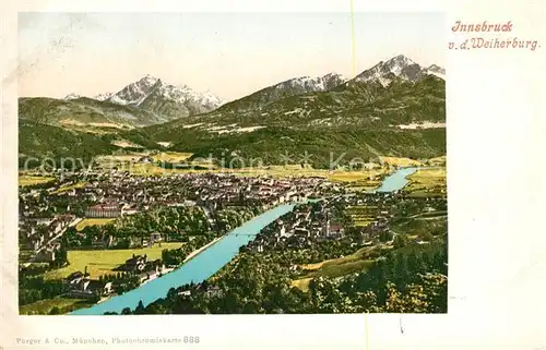 AK / Ansichtskarte Innsbruck Blick von der Weiherburg Innsbruck