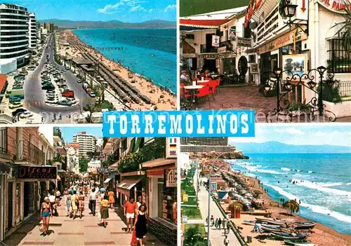 AK / Ansichtskarte Torremolinos Strand Fussgaengerzone Torremolinos