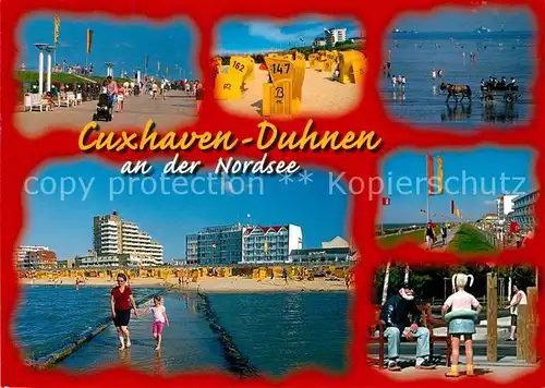 AK / Ansichtskarte Cuxhaven_Duhnen_Nordseebad Strand Wattwagen Cuxhaven_Duhnen
