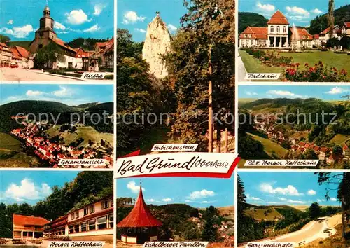 AK / Ansichtskarte Bad_Grund Huebichenstein Badehaus Harz Hochstrasse Iberger Kaffeehaus  Bad_Grund