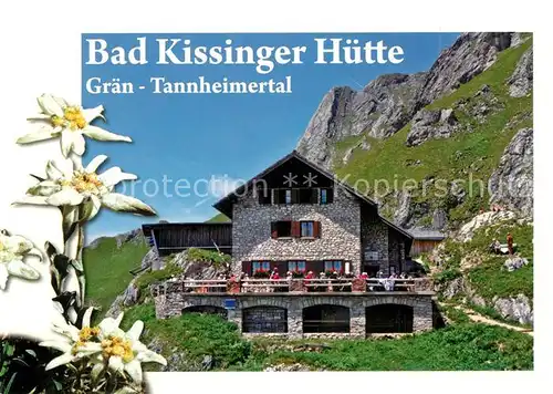 AK / Ansichtskarte Graen_Tirol Bad Kissinger Huette Aggenstein Graen_Tirol