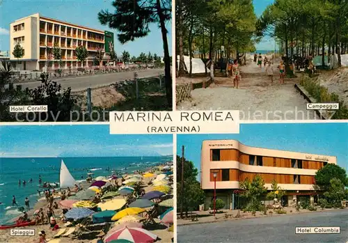 AK / Ansichtskarte Marina_Romea Hotel Corallo Campeggio Spiaggia Hotel Columbia Marina Romea