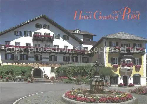 AK / Ansichtskarte St_Gilgen_Salzkammergut Hotel Gasthof zur Post Brunnen St_Gilgen_Salzkammergut