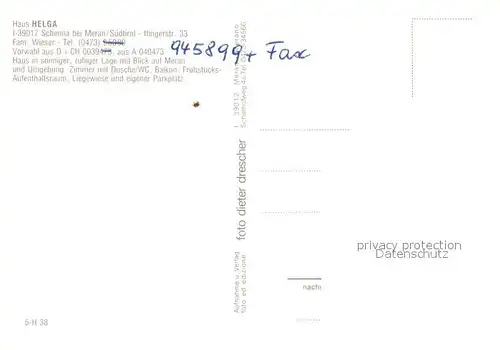 AK / Ansichtskarte Schenna_Meran Haus Helga Schenna Meran