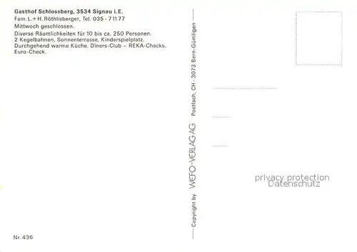 AK / Ansichtskarte Signau Gasthof Schlossberg Kirche Signau