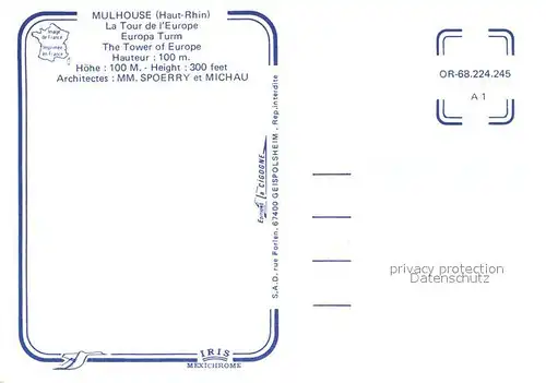 AK / Ansichtskarte Mulhouse_Muehlhausen Europa Turm Mulhouse Muehlhausen