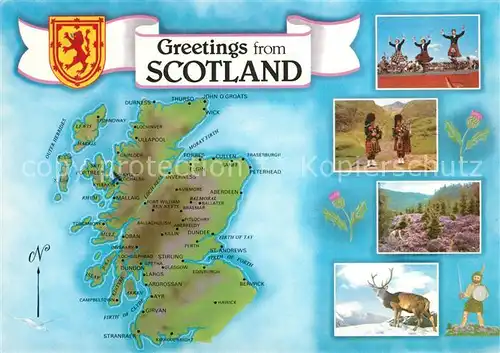 AK / Ansichtskarte Schottland Kyle Touristenkarte Schottland