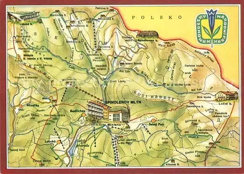 AK / Ansichtskarte Stredni_Krkonose Panoramakarte Stredni Krkonose