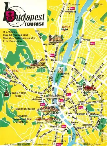 AK / Ansichtskarte Budapest Touristenkarte Budapest