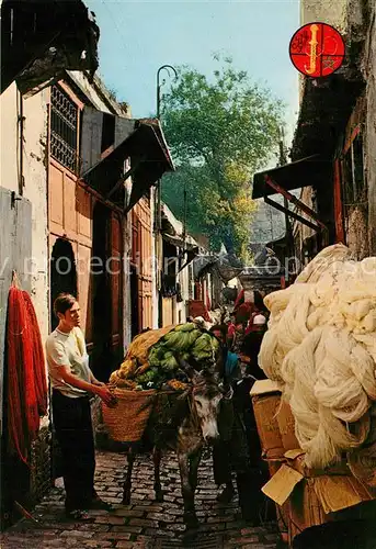 AK / Ansichtskarte Fes Faerbermarkt Fes