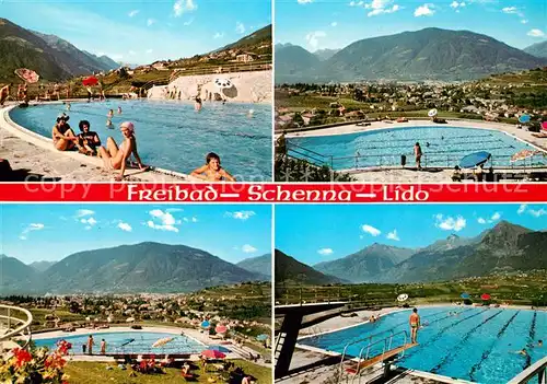 AK / Ansichtskarte Schenna_Meran Freibad Schenna Meran