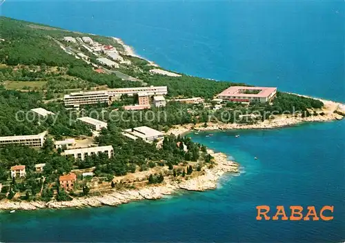 AK / Ansichtskarte Rabac_Kroatien Fliegeraufnahme Hotels Girandela Lanterna Sankt Andrea Marina Rabac Kroatien