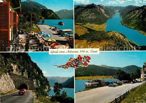 AK / Ansichtskarte Achensee Hotel Scholastika Seehof Tunnel Landungssteg Achensee