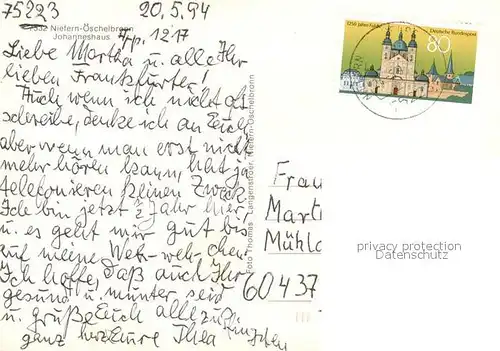 AK / Ansichtskarte Niefern oeschelbronn Johanneshas Niefern oeschelbronn