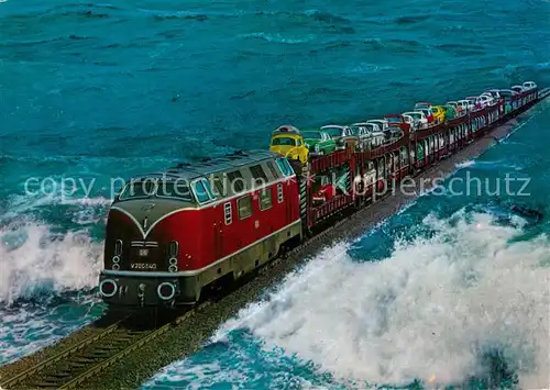 AK / Ansichtskarte Insel_Sylt Autozug Hindenburgdamm Insel_Sylt