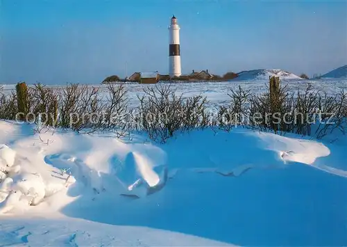 AK / Ansichtskarte Kampen_Sylt Leuchtturm Winter Kampen Sylt