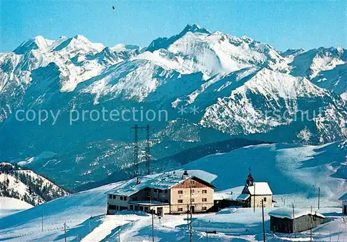 AK / Ansichtskarte Rifugio_Passo_Giovo Berghaus Jaufenhaus Alpenpanorama im Winter Rifugio_Passo_Giovo