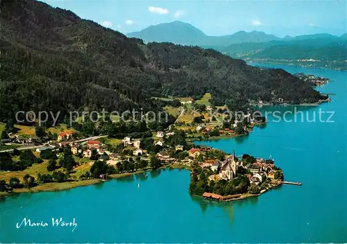AK / Ansichtskarte Maria_Woerth_Woerthersee Fliegeraufnahme Maria_Woerth_Woerthersee