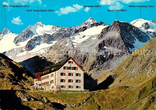 AK / Ansichtskarte Franz_Senn_Huette Berghaus Stubaier Alpen Franz_Senn_Huette