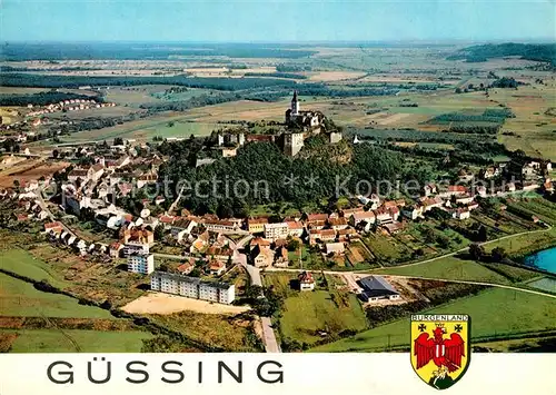 AK / Ansichtskarte Guessing mit Burg Fliegeraufnahme Guessing