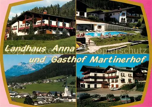 AK / Ansichtskarte St_Martin_Tennengebirge Panorama Lammertal Gasthof Martinerhof Landhaus Anna St_Martin_Tennengebirge