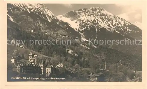 AK / Ansichtskarte Innsbruck mit Hungerburg und Roemerspitze Innsbruck