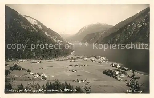 AK / Ansichtskarte Pertisau_Achensee mit Unnuetz Pertisau Achensee