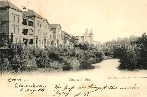 AK / Ansichtskarte Braunschweig Partie an der Ocker Braunschweig