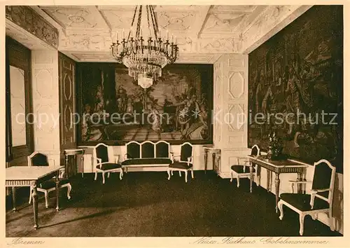 AK / Ansichtskarte Bremen Neues Rathaus Gobelinzimmer Bremen