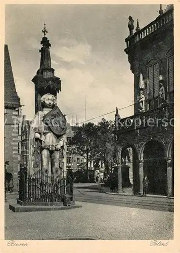 AK / Ansichtskarte Bremen Der Roland Bremen