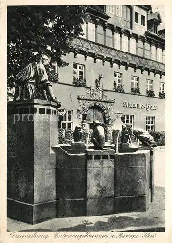 AK / Ansichtskarte Braunschweig Eulenspiegelbrunnen und Mumme Haus Braunschweig