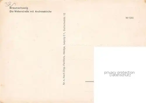 AK / Ansichtskarte Braunschweig Altstadt Weberstrasse mit Andreaskirche Braunschweig