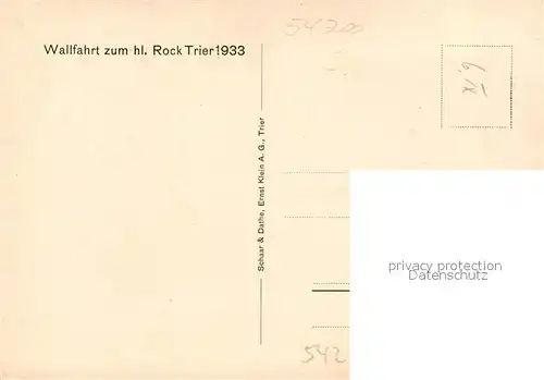 AK / Ansichtskarte Trier Wallfahrtskirche mit hl Rock Trier