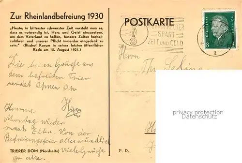 AK / Ansichtskarte Trier Dom Trier