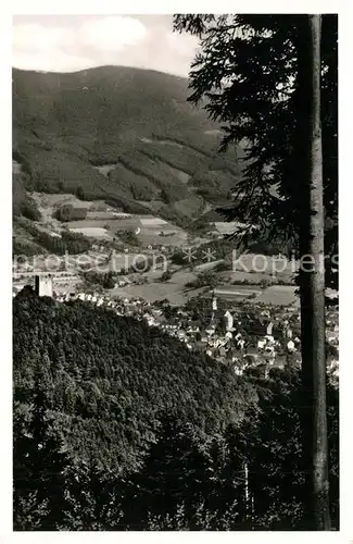 AK / Ansichtskarte Waldkirch_Breisgau mit Kastelburg und Kandel Waldkirch Breisgau