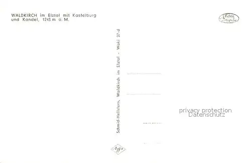 AK / Ansichtskarte Waldkirch_Breisgau mit Kastelburg und Kandel Waldkirch Breisgau