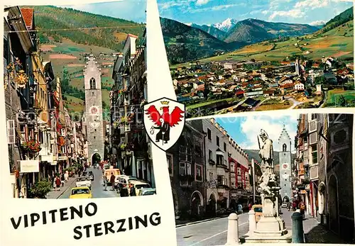 AK / Ansichtskarte Sterzing_Suedtirol Fliegeraufnahme Ortspartie mit Stadttor Sterzing Suedtirol