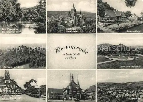 AK / Ansichtskarte Wernigerode_Harz Forsthaus im Christianental Storchmuehle Hasserode Harburg Restaurant Eselskrug Wernigerode Harz