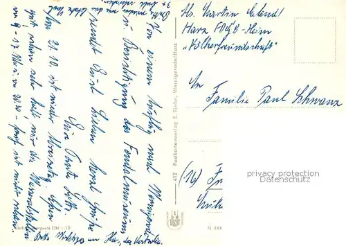 AK / Ansichtskarte Wernigerode_Harz Forsthaus im Christianental Storchmuehle Hasserode Harburg Restaurant Eselskrug Wernigerode Harz