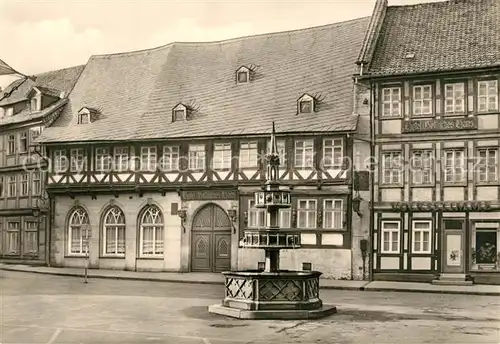 AK / Ansichtskarte Wernigerode_Harz Hotel Gothisches Haus Fachwerk Brunnen Wernigerode Harz