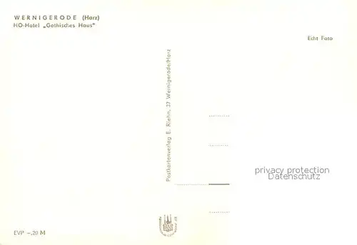 AK / Ansichtskarte Wernigerode_Harz Hotel Gothisches Haus Fachwerk Brunnen Wernigerode Harz