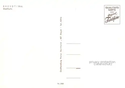 AK / Ansichtskarte Rheydt Stadthalle Rheydt