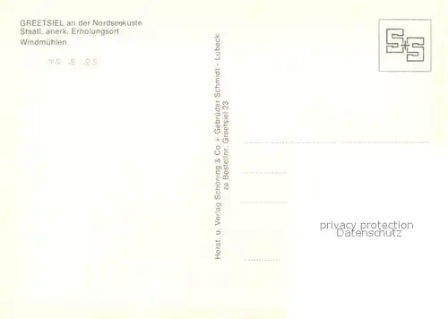 AK / Ansichtskarte Greetsiel Windmuehlen Greetsiel