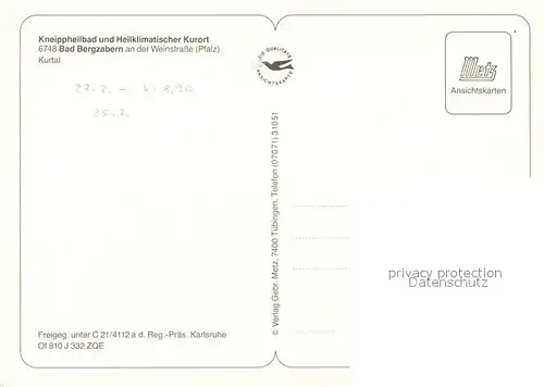 AK / Ansichtskarte Bad_Bergzabern Kurtal Fliegeraufnahme Bad_Bergzabern