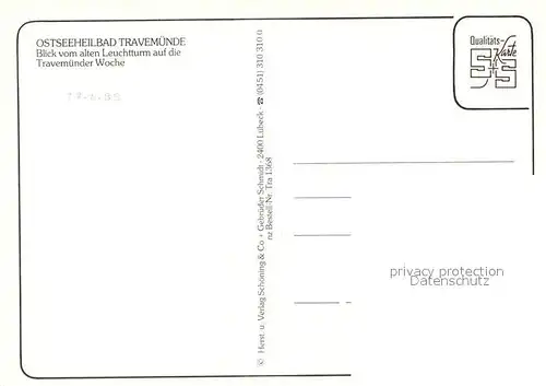 AK / Ansichtskarte Travemuende_Ostseebad Alter Leuchtturm Travemuender Woche Travemuende_Ostseebad